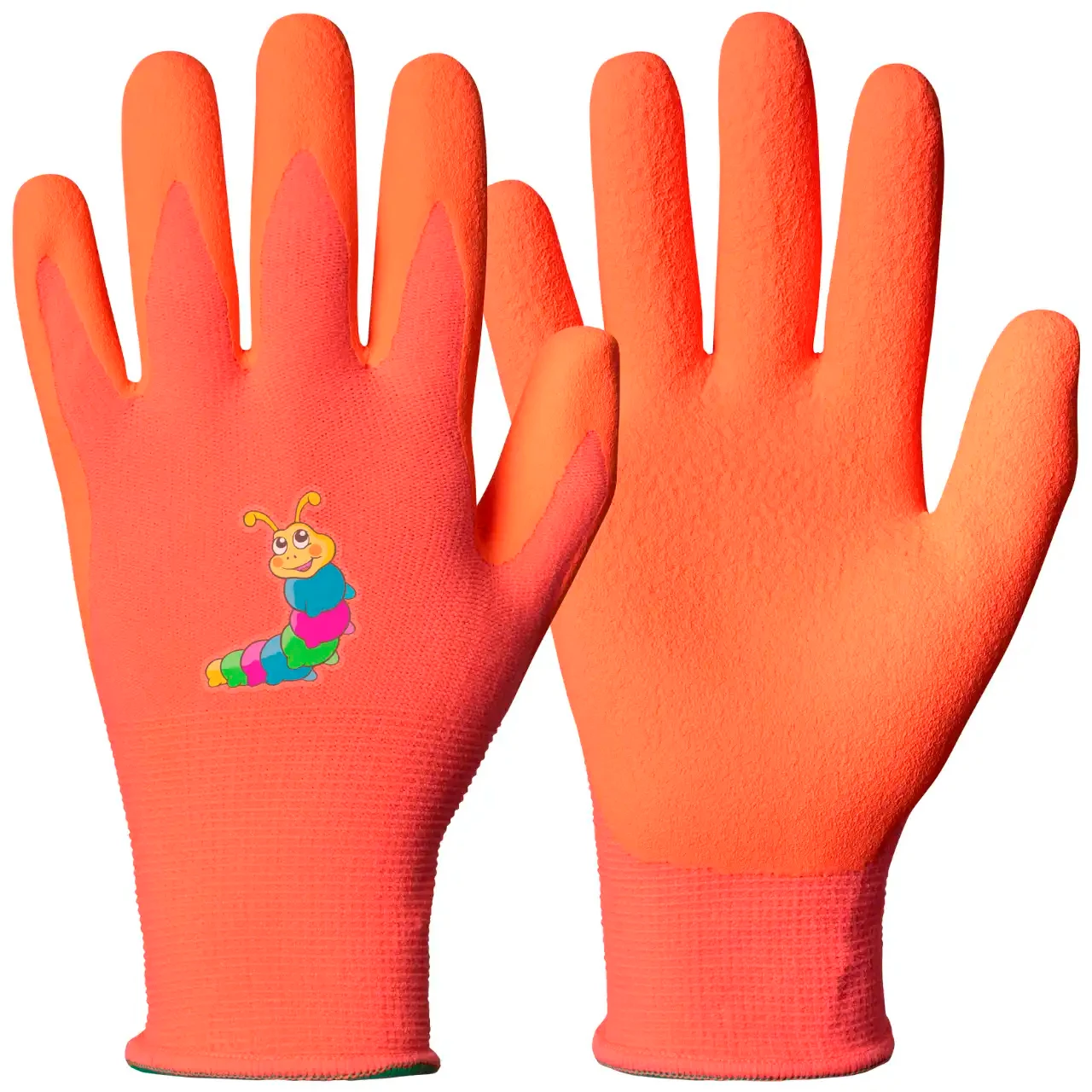 Trädgårdshandske Barn Latex 108.0114 Orange strl S