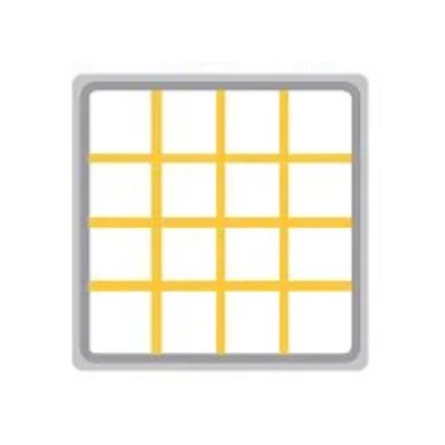 Diskback Glas Ø99mm 16 fack 260mm Grå