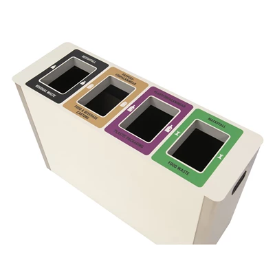 Longopac Bin Urban Commerz 4 Mini vit/rostfritt