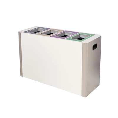 Longopac Bin Urban Commerz 4 Mini vit/rostfritt