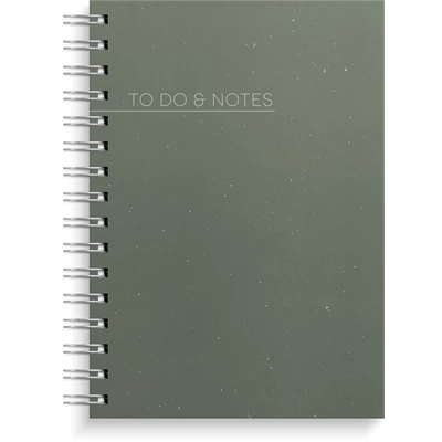 Anteckningsbok Notebook and To Do A5 green