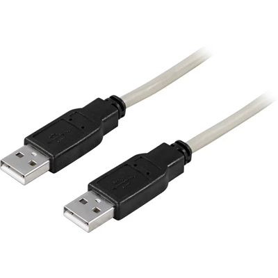 Kabel USB-A till USB-A  2.0 Deltaco 2m