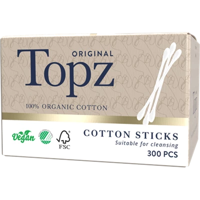 Bomullspinnar Topz Premium 300st