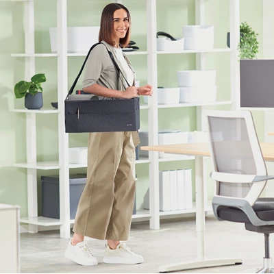 Office-in-a-bag-väska Leitz Tyg Mörkgrå