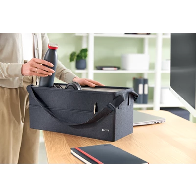 Office-in-a-bag-väska Leitz Tyg Mörkgrå