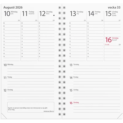 Kalender 2026 Minister refill
