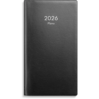Kalender 2026 Plano svart plast