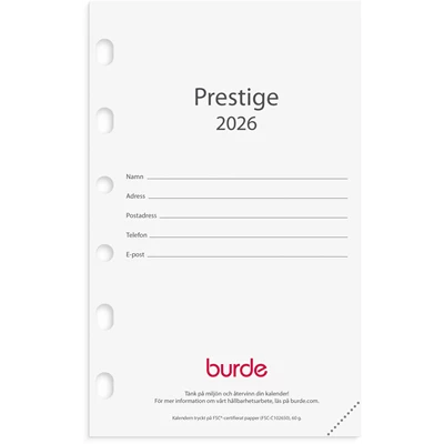 Kalender 2026 Compact kalendersats Prestige