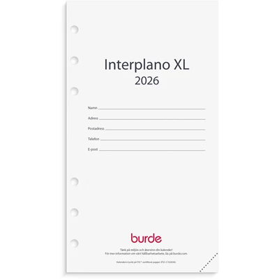 Kalender 2026 Regent kalendersats Interplano XL