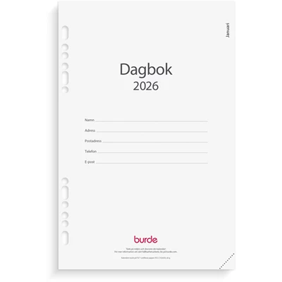 Kalender 2026 Business kalendersats Dagbok