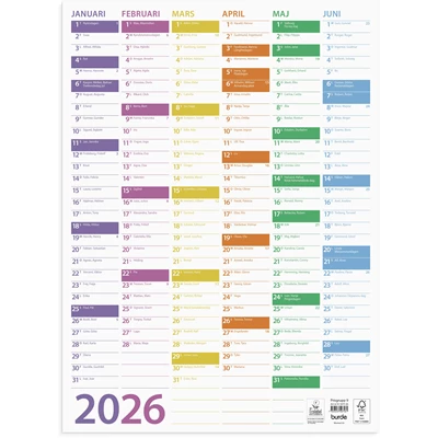 Väggkalender 2026 Väggblad Trend