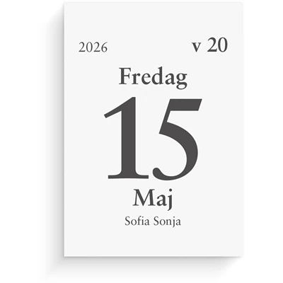 Kalender 2026 Dagblock 75x107 mm
