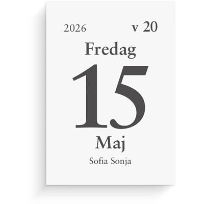 Kalender 2026 Dagblock 44x63 mm