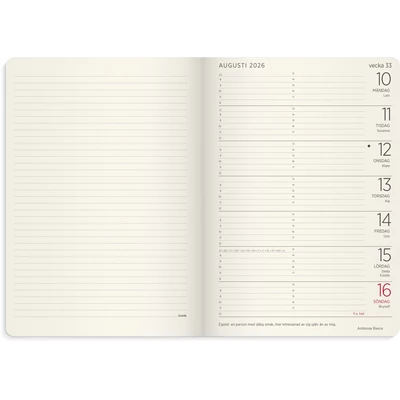 Kalender 2026 Stor Veckokalender Forma Deluxe svar