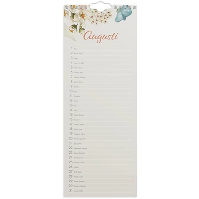 Födelsedagskalender för vägg