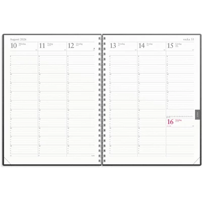Kalender 2026 Veckojournal refill