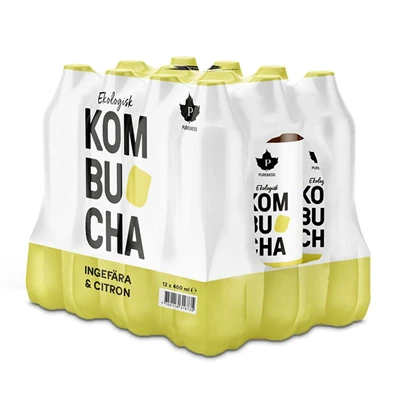 Kombucha Pureness Ingefära & Citron 12x40cl