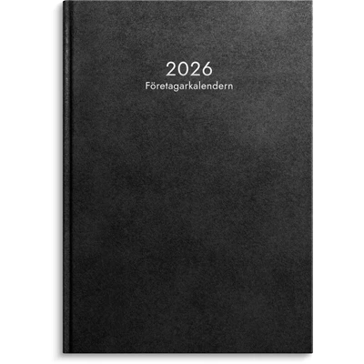 Kalender 2026 Företagarkalendern svart konstläder