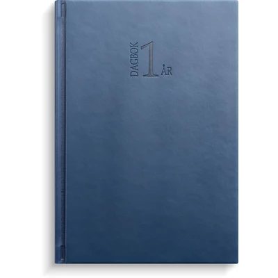 Kalender 2026 1-årsdagbok blått konstläder