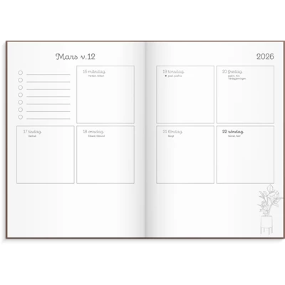 Kalender 2026 Doodle inbunden