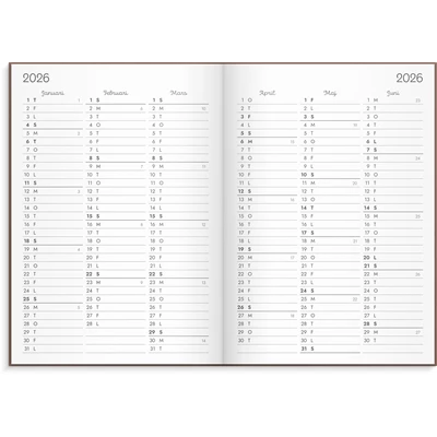Kalender 2026 Doodle inbunden