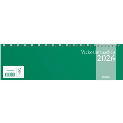 Kalender 2026 Veckoalmanackan