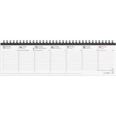 Kalender 2026 Veckoalmanackan Elegant