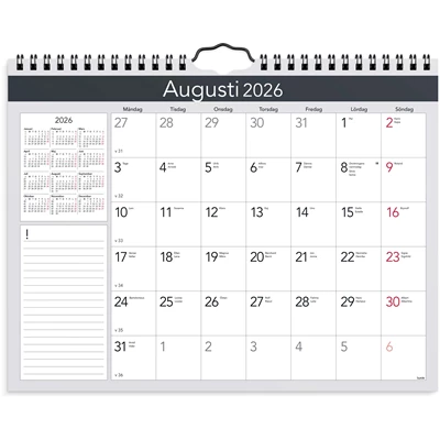 Väggkalender 2026 Miljökalendern Elegant