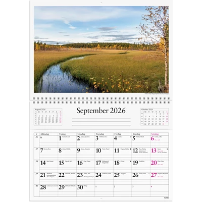 Väggkalender 2026 Väggficka