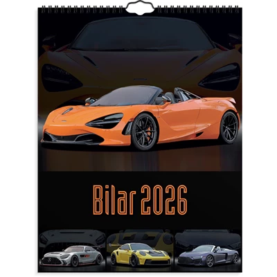 Väggkalender 2026 Bilar