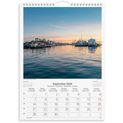 Väggkalender Beautiful Sweden 2026