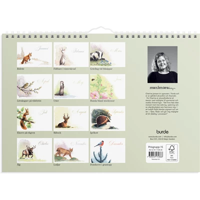 Väggkalender 2026 Naturalmanacka