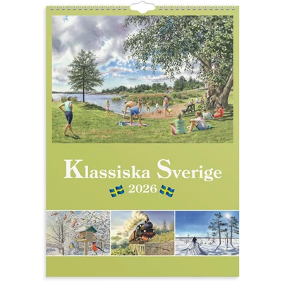 Väggkalender 2026 Klassiska Sverige