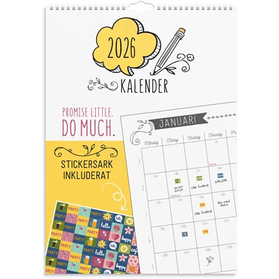 Väggkalender 2026 Doodle