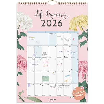 Väggkalender 2026 Life Organizer