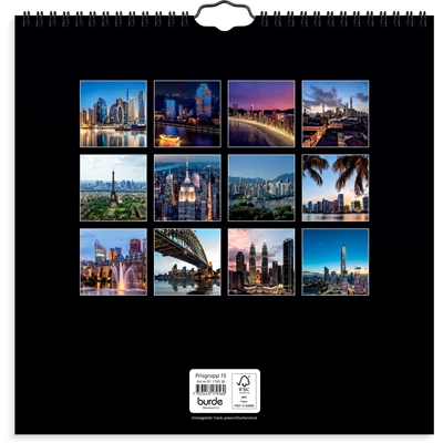 Väggkalender 2026 Skylines
