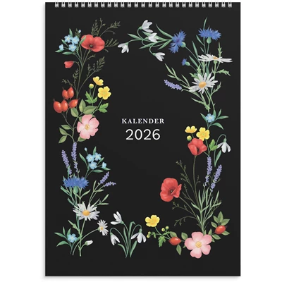 Väggkalender 2026 Illustrerad blomster