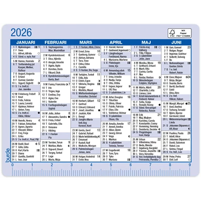 Kalender 2026 Kalenderkort