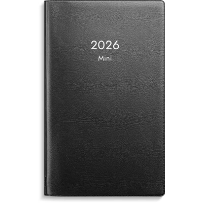 Kalender 2026 Mini svart plast