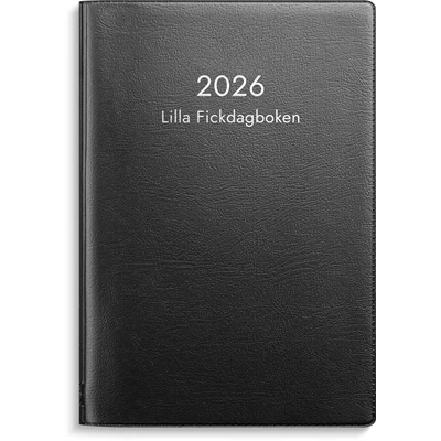 Kalender 2026 Lilla Fickdagboken svart plast