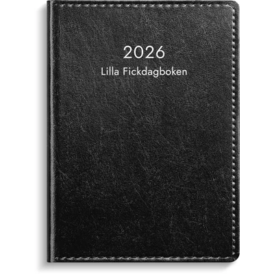 Kalender 2026 Lilla Fickdagboken svart konstläder