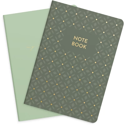 Anteckningsbok Notebook Green & Pattern 2/fp