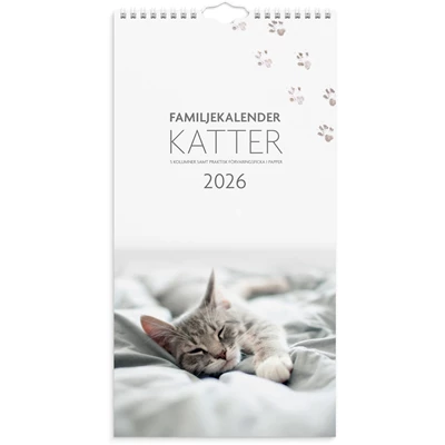 Familjekalender Katter 2026