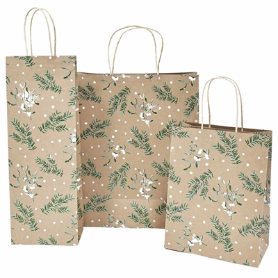Presentpåse Mistletoe M 175x100x230mm 6st/fp