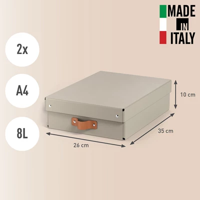 Förvaringslåda Leitz Puro M Låg Beige 2st/fp