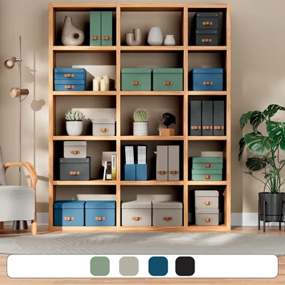 Förvaringslåda Leitz Puro M Låg Beige 2st/fp