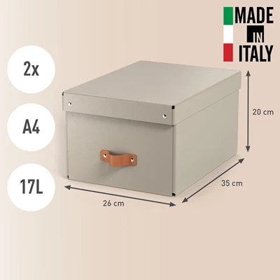 Förvaringslåda Leitz Puro M Beige 2st/fp