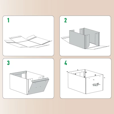 Förvaringslåda Leitz Puro M Beige 2st/fp