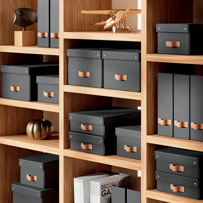 Förvaringslåda Leitz Puro M Svart 2st/fp