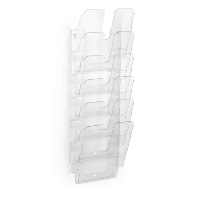 Broschyrställ vägg Flexiplus A4S transparent 6/fp